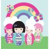 Kimmi Junior Accessoires   Carte double � Paillettes Kimmi et ses amies + 16 stickers !  Kimmi junior 
