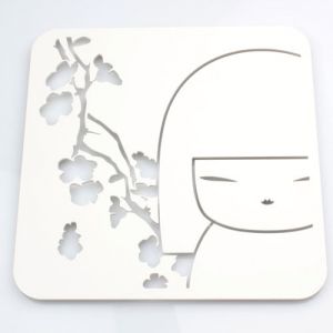 Kimmidoll Accessoires  Dessous De Plat Carr� En M�tal Kimmidoll Blanc